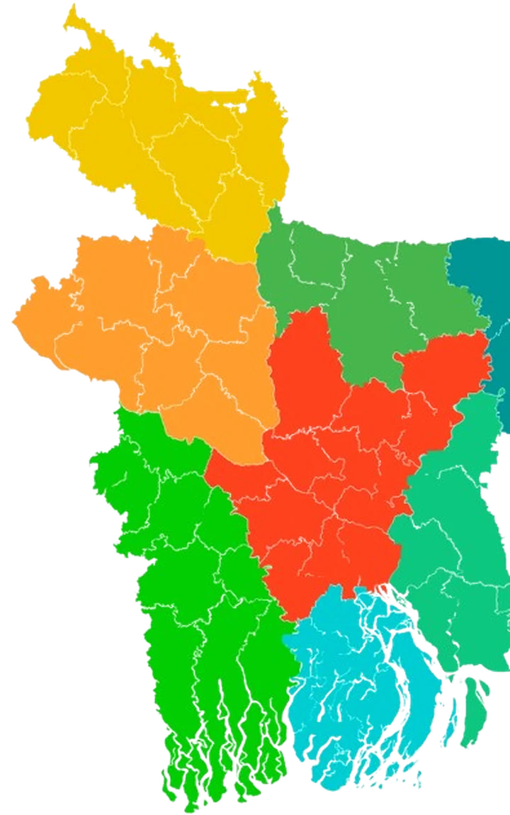 বাংলাদেশের ৬৪ জেলার মানচিত্র